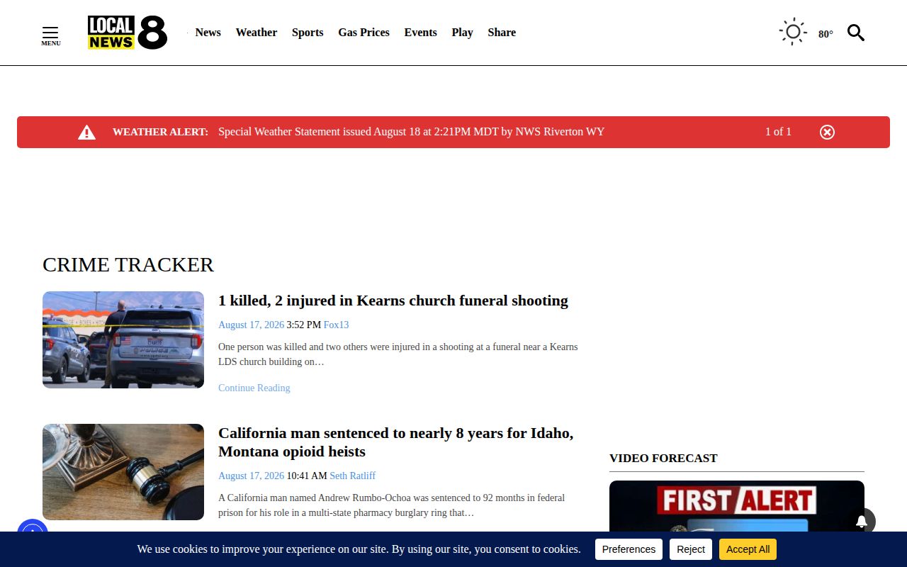 LocalNews8 eastern Idaho crime news archive for Bingham County stories